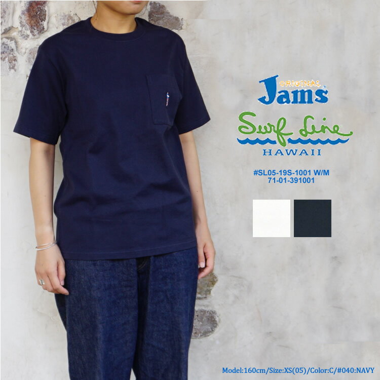 【S】JAMS ジャムス ポケット刺繍Tシャツ SL05-19S-1001 W/M 71-01-391001 〔TB〕