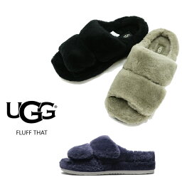 アグ サンダル （メンズ） 【S】アグ フラッフ ザット シープスキン サンダル メンズ UGG FLUFF THAT ブラック/オリーブ/カーキ/グレー/ダークサファイア/DSPP 5/6/7/8/9/10 23cm/24cm/25cm/26cm/27cm/28cm #1124111