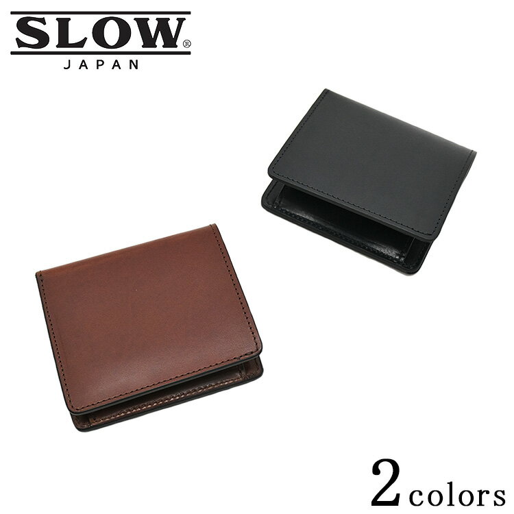 ＜クーポン対象外＞SLOW スロウ herbie mini wallet ハービー ミニ ウォレット SO738I レザー 山陽社製 ブラック ブラウン メンズ