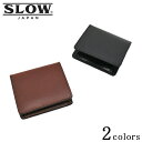 スロウ 財布 メンズ ＜クーポン対象外＞SLOW スロウ herbie mini wallet ハービー ミニ ウォレット SO738I レザー 山陽社製 ブラック ブラウン メンズ