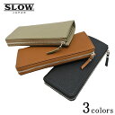 スロウ 長財布 メンズ ＜クーポン対象外＞SLOW スロウ Long L zip Wallet 333S95J 長財布 ゴートレザー 山羊革 ブラック グレー ブラウン