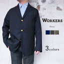 Workers ワーカーズ Blazer ブレザー ウールトロピカル コットン ネイビー グレー グレンチェック メンズ 〔FL〕