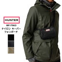 【S】ハンター フォンポーチ レディース メンズ HUNTER ナイロン キーパー スマホポーチ ショルダーバッグ クロスボディ ナイロン ロゴ ブラック/ネイビー/ホワイト UBP1170ACD