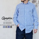 ジムフレックス 長袖 ボタンダウンシャツ メンズ ストライプ ギンガム トップス Gymphlex L/S BUTTON DOWN SHIRT MENS STRIPE GINGHAMブルー/ブラック/ネイビー S/M/L #GY-B0196MGS #GY-B0196MGG