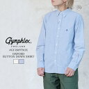 ジムフレックス オックスフォード 長袖 ボタンダウンシャツ レディース トップス Gymphlex OXFORD L/S BUTTON DOWN SHIRT LADIESホワイト/ブルー 12/14/16/S/M/L GY-B0197SOX