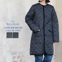 【S】ラベンハム ロングライン ラウンドカラー コート レディース LAVENHAM LONGLINE ROUND COLLAR COAT Evesham イブシャム 新作 ノーカラー キルティング ラブンスター LAVENSTER ブラック/ネイビー 10/12/14/38/40/42 SLJ2106B