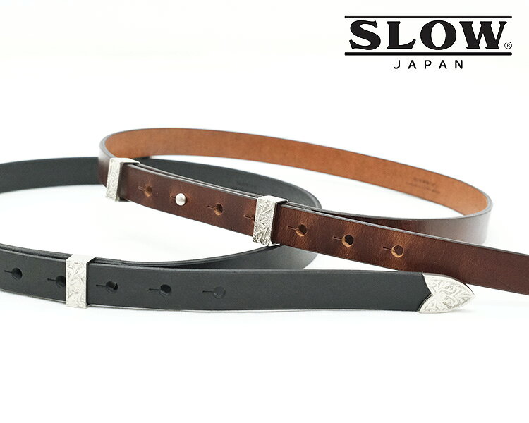 ＜クーポン対象外＞SLOW スロウ herbie waist belt ハービー ウエストベルト HS91P レザー 山陽社製 ブラック ブラウン メンズ レディース 2