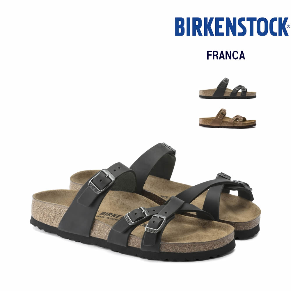 ビルケンシュトック レディース サンダル BIRKENSTOCK FRANCA フランカ ブラック ブラウン ナロー幅 22.5cm 23cm 24cm 24.5cm 25cm 1021203 1015931