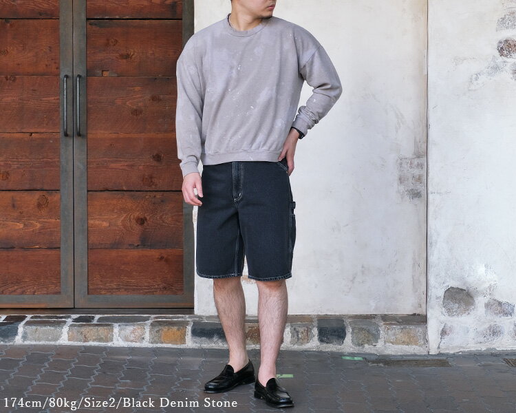 【S】orSlow オアスロウ 01-7128 Painter Shorts ペインターショーツ デニム インディゴ ブラック コットン 日本製 メンズ 〔FL〕
