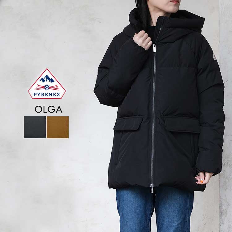 Rakuten - ピレネックス オルガ レディース ダウン ジャケット フレンチダックダウン ブラック 36/38/40 PYRENEX OLGA HWY056