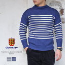 Guernsey WOOLENS ガンジーウーレンズ TRADITIONAL GUERNSEY SWEATER トラディショナルガンジーセーター ボーダー仕様 ...