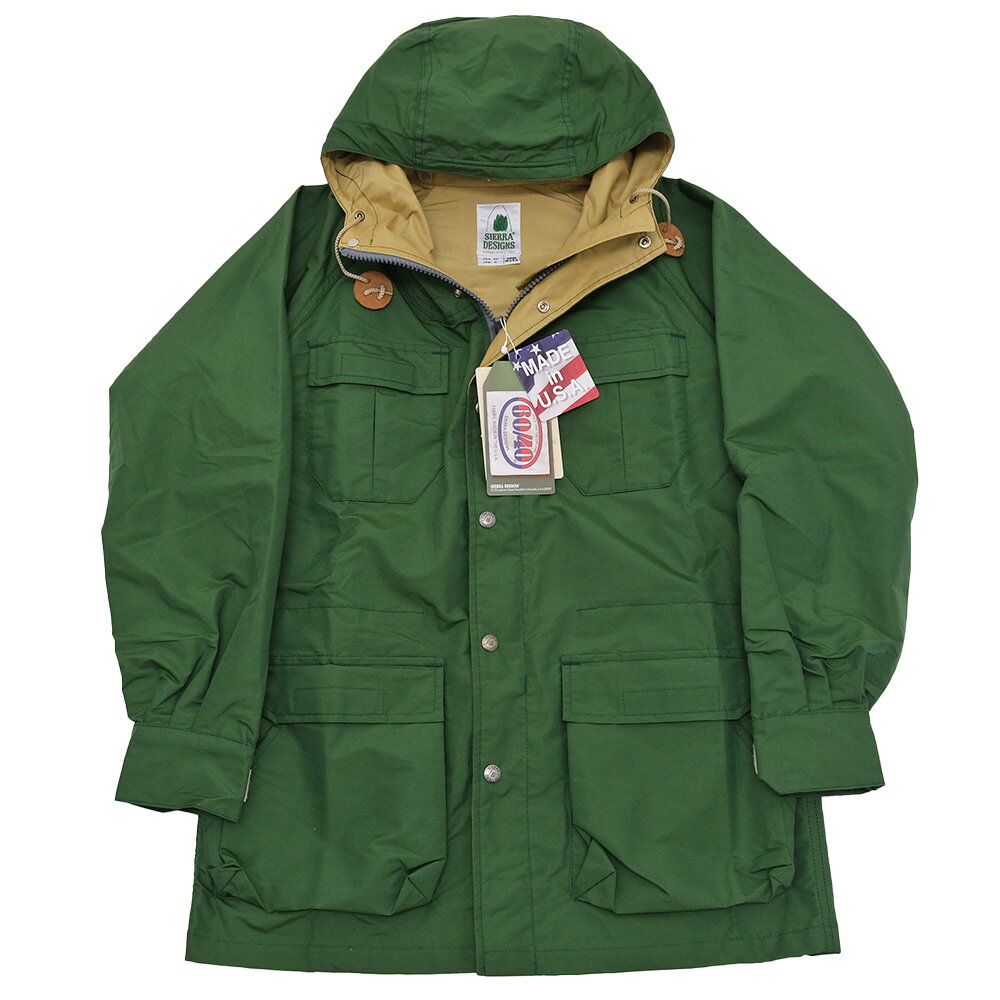 00s シェラデザイン USA製 マウンテンパーカー 60/40 S グリーン 00s シェラデザイン USA製 マウンテンパーカー 60/40 S グリーン