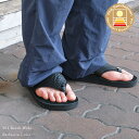 THE SANDALMAN サンダルマン 501 BEACH WIDE ビーチワイド レザーサンダル FLISCO別注カラー ブラック ブルハイド スエード 牛...