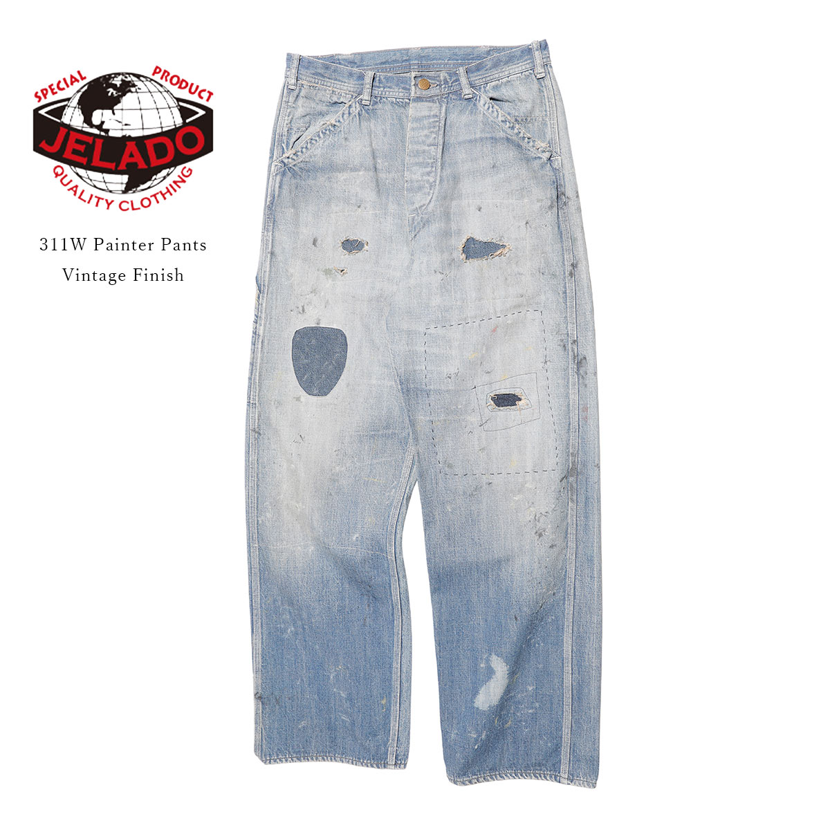 Rakuten - JELADO ジェラード JP21311 311W Painter Pants Vintage Finish ペインターパンツ ヴィンテージフィニッシュ 青タグ ラストリゾート コットン 日本製 メンズ 〔FL〕