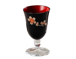 酒グラス桜黒