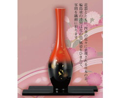 輪島塗花器風花