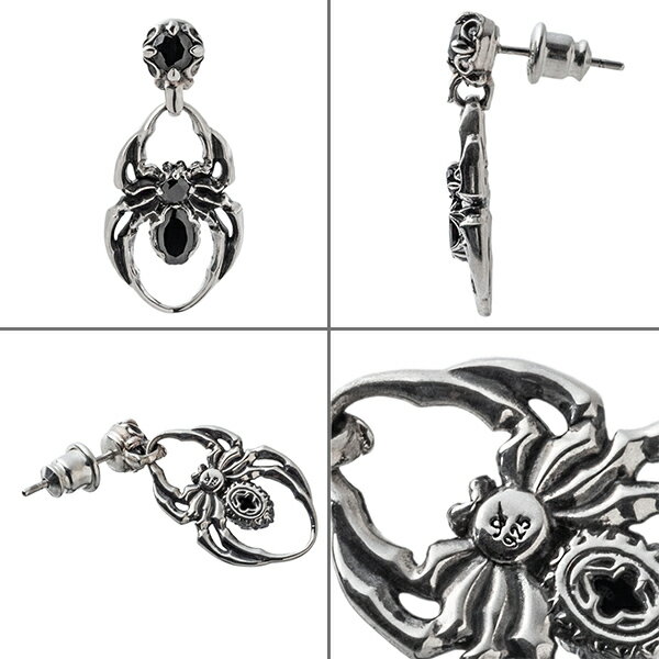 アルテミスクラシック スパイダー ピアス 片耳分 シルバー925 キュービックジルコニア 蜘蛛 ac-ace0179 メンズ【アルテミスクラシック正規販売店】【Artemis Classic】【送料無料】【プレゼントにおすすめ】【モノ・フロート】 2