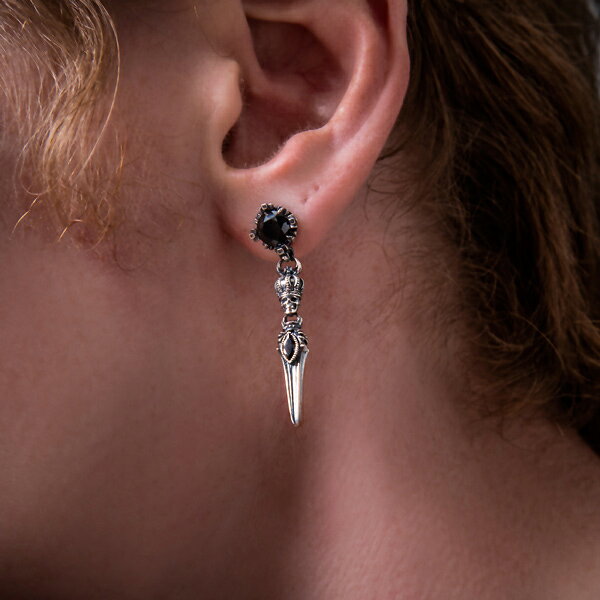 アルテミスキングス スカル クラウン ダガー ピアス 片耳分 シルバー925 キュービックジルコニア ak-ake0107 メンズ【アルテミスキングス正規販売店】【Artemis Kings】【送料無料】【プレゼントにおすすめ】【モノ・フロート】の商品画像 3