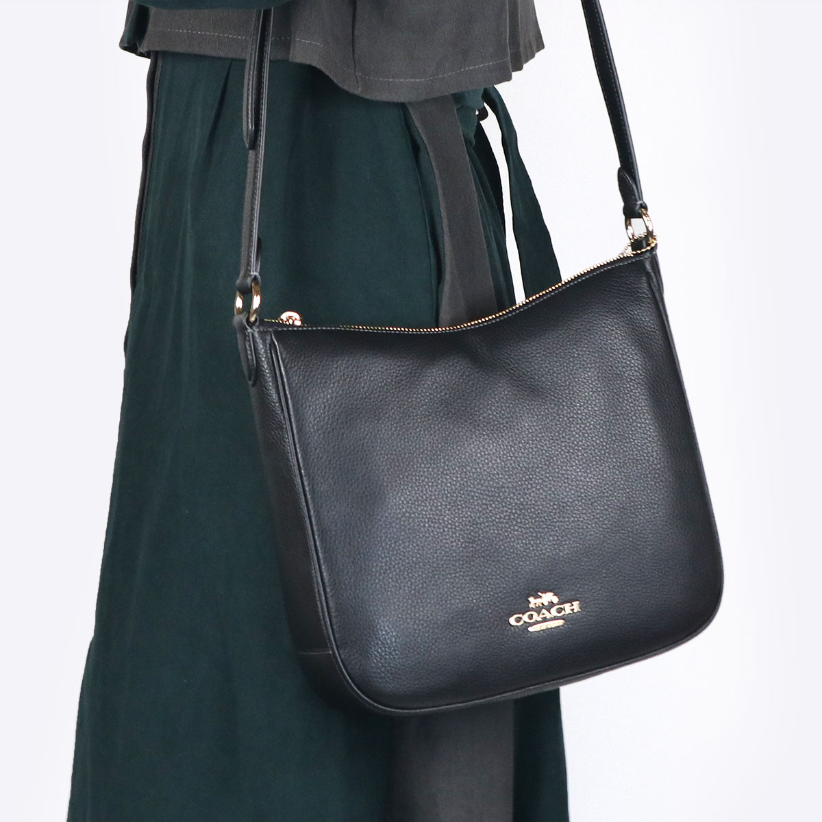 Rakuten - コーチ COACH ショルダーバッグ レディース ELLIE FILE ブラック 斜め掛け シンプル CU960 IMBLK ブランド