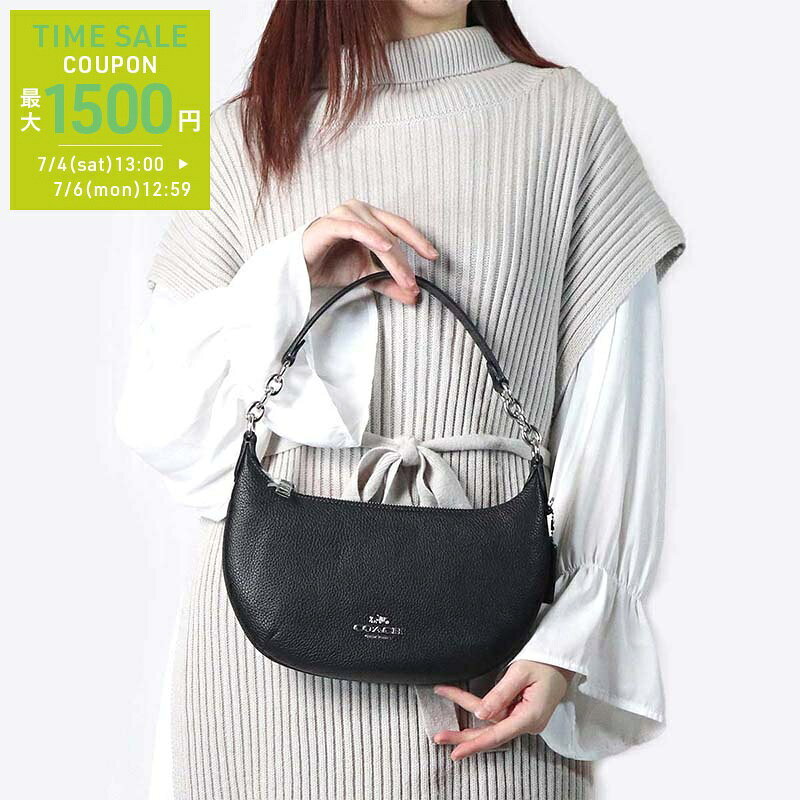 《最大1500円OFFクーポン_6日12:59迄》コーチ COACH ショルダーバッグ レディース レザー ラウンド ワンショルダー ブラック CE619 SVDTV ブランド