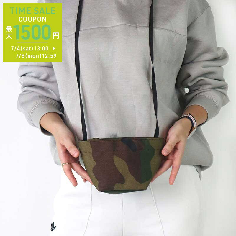 《最大1500円OFFクーポン_6日12:59迄》エルベシャプリエ HERVE CHAPELIER ショルダーバッグ レディース ナイロン 舟型 ミニバッグ XS カモフラージュ 1927W 0002 49 ブランド