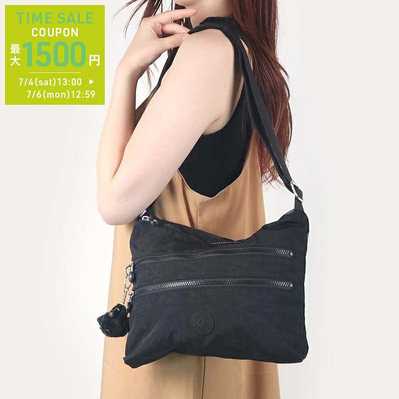 《最大1500円OFFクーポン_6日12:59迄》キプリング Kipling ショルダーバッグ レディース ALVAR アルバー ブラック NOIR 軽量 K13335P39 ブランド