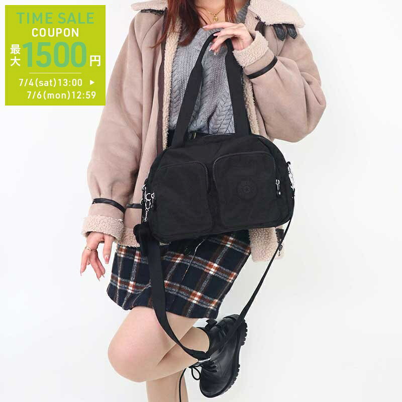 《最大1500円OFFクーポン_6日12:59迄》キプリング Kipling ショルダーバッグ レディース 軽量 ナイロン 斜めがけバッグ ブラック 黒 KI2849 P39 ブランド