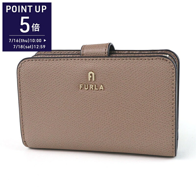《ポイン5倍_18日12:59迄》フルラ FURLA 財布 二つ折り財布 レディース CAMELIA カメリア ミディアム コンパクト グレージュ GREIGE WP00314 ARE000 ブランド