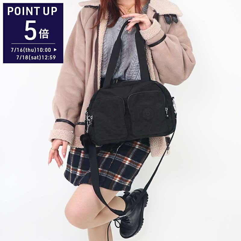 《ポイン5倍_18日12:59迄》キプリング Kipling ショルダーバッグ レディース 軽量 ナイロン 斜めがけバッグ ブラック 黒 KI2849 P39 ブランド