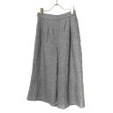 【美品】index インデックス ウール混 ワイドパンツ ラメ入り 霜降り シャンブレー ポリエステル ウエストゴム ガウチョパンツ スカーチョ キュロット パ...