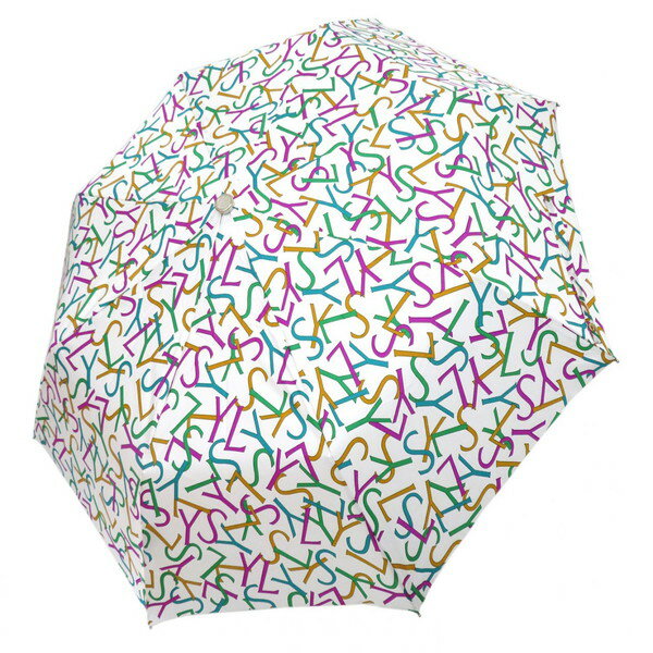 Yves Saint Laurent イヴサンローラン YSL ロゴ 総柄 ワンタッチ ワンプッシュ 折り畳み傘