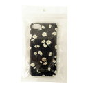 【未使用】haluhiroine ハルヒロイン 花柄 プリント ロゴプレート iphone 7/8 スマホケース スマホカバー 携帯 ネイビー