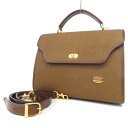 【極美品】BUSH ブッシュ ターンロック ゴールド金具 カンガルー革×レザー 2WAY ハンドバッグ ショルダーバッグ 肩掛け カバン 鞄 茶系 ブラウン レ...