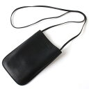【美品】JIL SANDER ジルサンダー スマホケース スマホショルダー レザー ショルダーバッグ メンズ レディース ブラック 黒 イタリア製