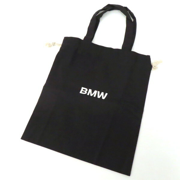 樂天商城 - 【未使用】BMW トートバッグ 巾着 コットン ロゴプリント サブバッグ エコバッグ 黒 ブラック メンズ レディース