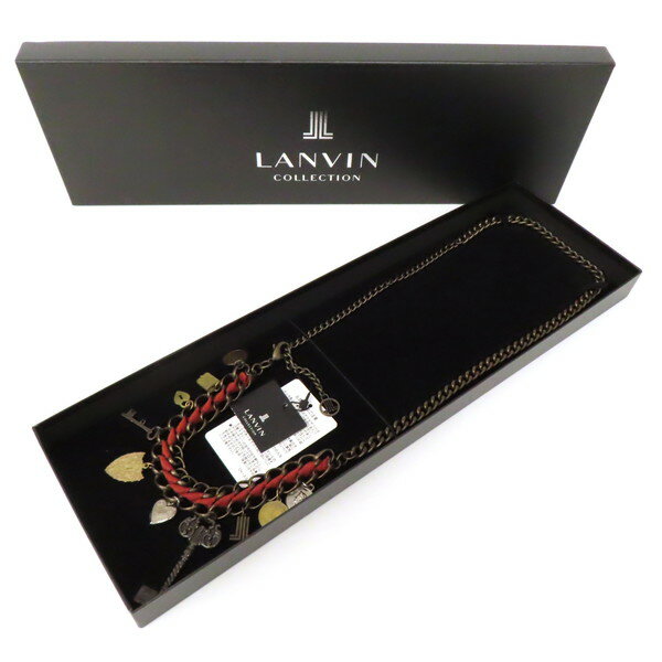 Rakuten - 【未使用】 LANVIN COLLECTION ランバンコレクション チェーン ベルト 鍵 キー エンブレム コイン 日本製 レディース