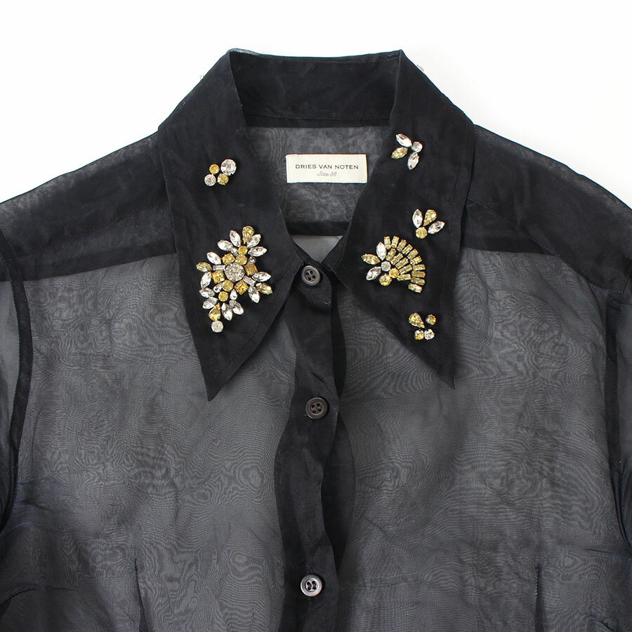 Dries Van Noten �ɥꥹ�������󡦥Υåƥ� ���륯 �������֥饦�� ����� �ӥ��塼�դ� 38 �֥�å� ��