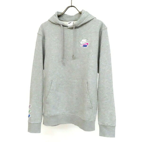樂天商城 - 【美品】NIKE ナイキ プルオーバー パーカー トレーナー カスタムスウェット ロゴプリント 韓国限定 Sサイズ グレー メンズ