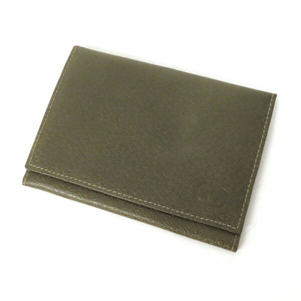 樂天商城 - 【美品】VALENTINO GARAVANI ヴァレンティノ ガラヴァーニ パスケース カードケース 定期入れ 名刺入れ Vロゴ 革 グレインレザー カーキグリーン イタリア製 メンズ