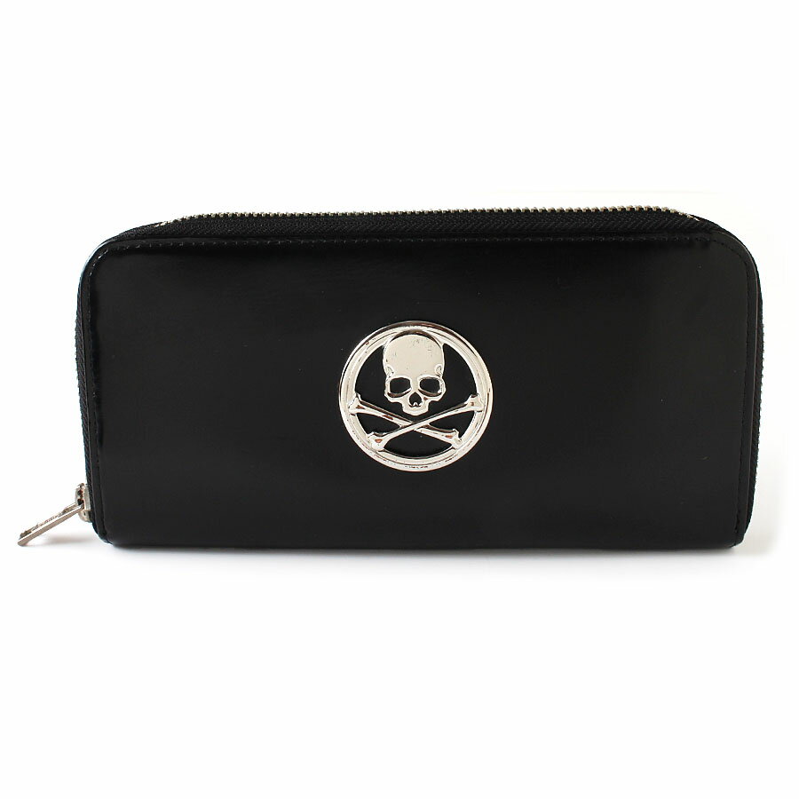 【美品】mastermind JAPAN × PORTER マスターマインドジャパン × ポーター レザー 長財布 ラウンドジップ ラウンドファスナー ウォレット ブラック 黒