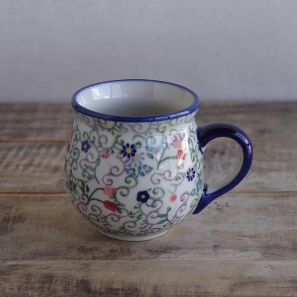 乐天商城 - 【SALE】ポーリッシュポタリー マグカップ ポーランド 食器 陶器 花柄 チューリップ 200ml K67-EO36