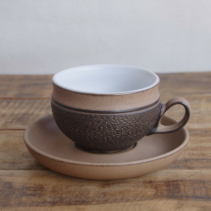 デンビー コツウォルド DENBY Cotswold カップ＆ソーサー ヴィンテージ食器 ブラウン ベージュ 茶色 #250326-7 【海外直輸入中古品】