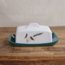 【SALE】デンビー DENBY グリーンウィート 麦 バターケース Green Wheat ヴィンテージ 食器 手描き #240405 【海外直輸入中古品】