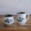 DENBY Shamrock デンビー シャムロック シュガーボウル クリーマー クローバー柄 #250528 【海外直輸入中古品】