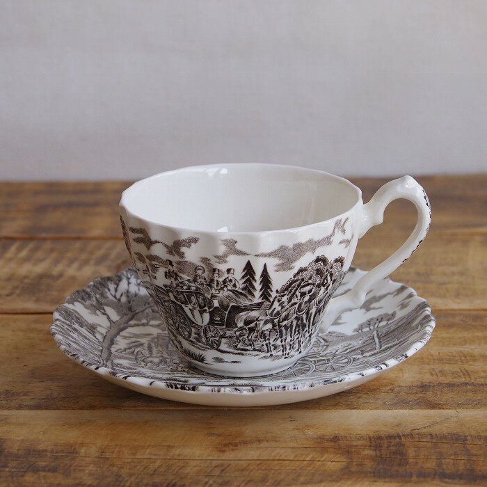 ミヨット ロイヤルメール ブラウン コーヒーカップ＆ソーサー イギリス ヴィンテージ 食器 陶器 #25052..