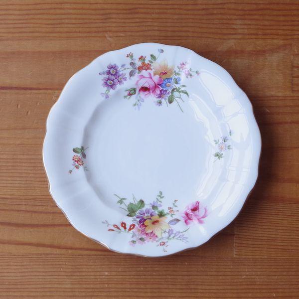 ロイヤルクラウンダービー ポージーズ デザートプレート ケーキ皿 16cm 花柄 Royal Crown Derby Posies #240322-8 【海外直輸入中古品】