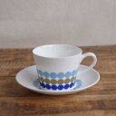 送料無料 イギリス ビンテージ食器 コーヒーカップ ソーサー ロイヤルタスカン Royal Tuscan Aqua アクア ブルー 水玉模様 #230912-1~4 【海外直輸入中古品】