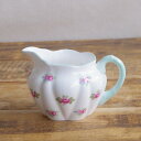 シェリー ディンティー ローズバッド クリーマー Shelley Dainty Rosebud グリーン ピンク 薔薇 花柄 #250429 【海外直輸入中古品...