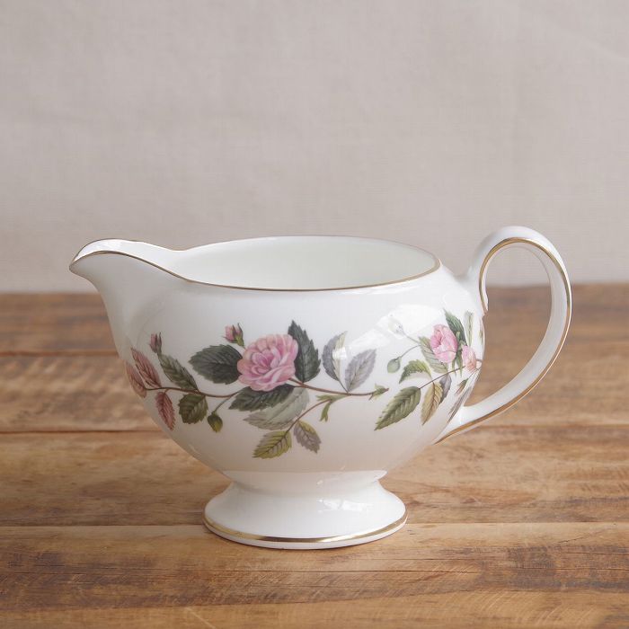 ウェッジウッド ハザウェイローズ クリーマー ミルク入れ ピッチャー Wedgwood Hathaway Rose #251015 ..