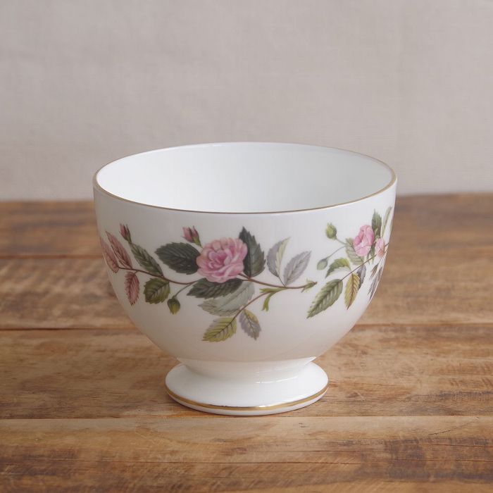 ウェッジウッド ハザウェイローズ シュガーボウル 小鉢 Wedgwood Hathaway Rose #251015【海外直輸入中古品】